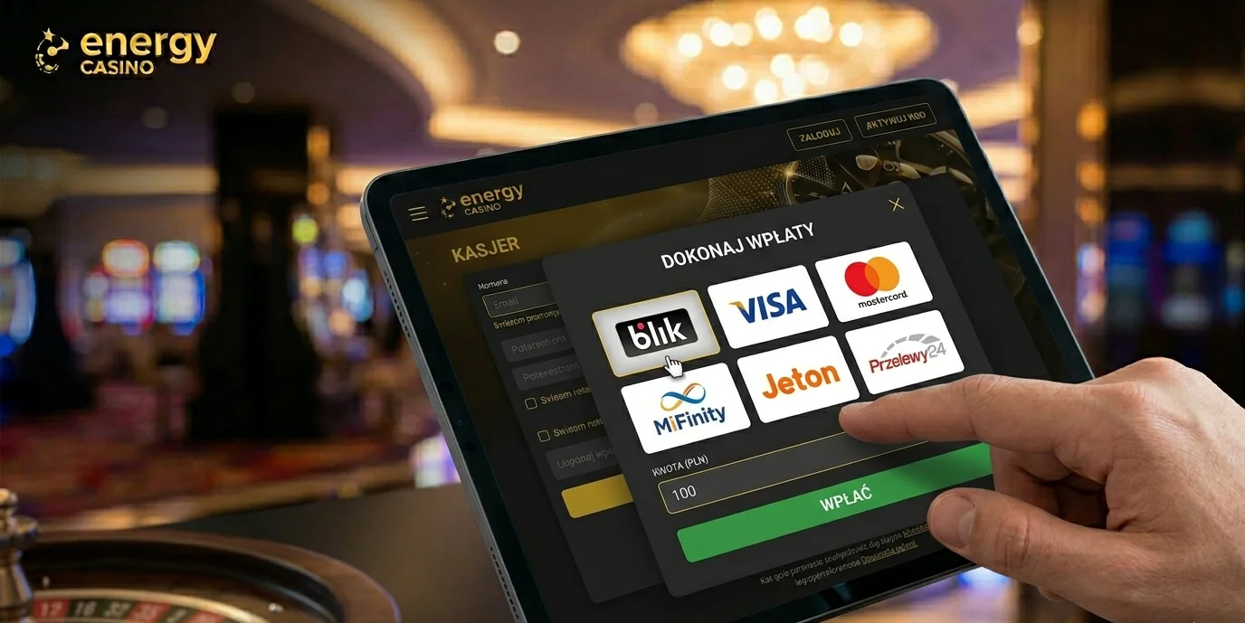 Metody płatności Energy Casino — BLIK, Visa, Mastercard